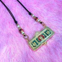 ราคา 【เก็บเงินปลายทาง】 สร้อยพระ สร้อยคอ สร้อยเชือก สามารถปรับความยาวสร้อยได้ คล้องหัวเลสหลวงพ่อรวย ไตรมาส 59 รวย รวย รวย ลงยาสีเขียว, สีแดง (1733178589574039347)