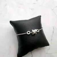 ราคา สร้อยข้อมือ ทองคำขาว 18K ฝังเพชรแท้ ความยาวสามารถปรับได้ (1732669798089525137)