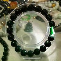 ราคา สร้อยข้อมือ กำไลประคำหยกดำ ส่องเขียวจักรพรรดิ กัวเตมาลา jadeite A ขนาด 10 mm ขนาด 16-17 cm (1733234839328687182)