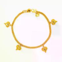ราคา BR22 T76518 สร้อยข้อมือลายใบปัด 5 Love แบบห้อย เรียบ ขนาดกว้าง 0.3 ซม. ทองคำซูริยา ทองคำซาดูร์ 24K ทองคำแบงค็อก ทองคำเกาหลี ทองคำไทเทเนียม สร้อยข้อมือ (1734378857035433750)