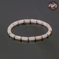 ราคา กำไลมวลธรรมชาติอาเป่า หินโรสควอตซ์ ทรงกระบอก แต่ง แร่เฮมาไทต์ Rose Quartz ขนาด 4.5 มิล หินแห่งความรัก กำไลหินสี กำไลหินนำโชค หินสีชมพู หินมงคล สร้อยข้อมือ (1734418494520525907)