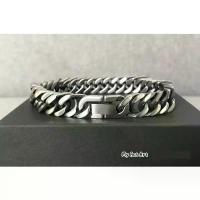 ราคา สร้อยข้อมือ สแตนเลส 8-10-12 mm เลสข้อมือ สีเงินปัดดำ โซ่ แสตนเลส แท้ราคาถูก ล็อคนาฬิกา (1732868022698346381)