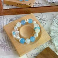 ราคา สร้อยข้อมือDIY หินสีขาวPhantom ธรรมชาติ,น้องหมี หิน Chalcedony สีฟ้า หินมงคล (1733307182464337114)