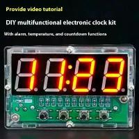 ราคา ชุดนาฬิกาปลุก DIY มัลติฟังก์ชั่น, DC 5V, นาฬิกาสภาพอากาศขนาดเล็ก, การฝึกหมัด, อิเล็กทรอนิกส์, ชุดนาฬิกาดิจิตอล, เหมาะสำหรับ DIY, 1 ชุด (1732800623159117714)