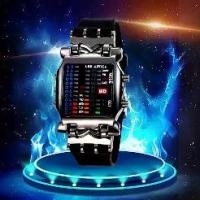 ราคา นาฬิกานักเรียน, แฟชั่นสร้างสรรค์ไบนารี, อิเล็กทรอนิกส์ LED เท่, นาฬิกาปู, นาฬิกาลำลอง, ใหม่ในปี 2025 (1732912031306713030)