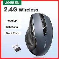 ราคา เมาส์ไร้สาย UGREEN เมาส์เออร์กอนอมิก 2.4GHz 4000 DPI เงียบ พร้อมปุ่ม 6 ปุ่ม สำหรับ MacBook แท็บเล็ต แล็ปท็อป และพีซี เมาส์เงียบ 2.4G (1734388576393200928)