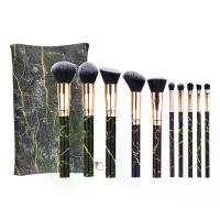 ราคา ชุดแปรงแต่งหน้า คุณภาพสูง 10 ชิ้น แปรงแต่งหน้าแบบหินอ่อน แปรงแป้งรองพื้น พร้อมกล่อง ชุดแปรงแต่งหน้าที่สมบูรณ์แบบ Cosmetic Cosmetics อายแชโดว์ คิ้ว (1730018283435625317)