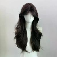 ราคา Ziqi Wig Front Lace Women's Long Curly Hair Hand-woven Middle Part Big Waves Full Head Style Full Wig (1734032006134006926)