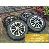 ราคา AF Fashion.ขอบ 14 กว้าง 6 ET35. 4/100 - 4/114.3 pcd. ติดยางBS Ecopia 185/65R14 ปี 21 ปี18 (1733498290842797352)