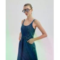 ราคา Jaspal-Flare Denim Midi Dress-J26SGWF021 (1734180642264876638)