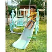 ราคา CODD Kids สไลเดอร์มีชิงช้า กระดานลื่น มีชุดแป้นบาส+ลูกบาส สไลเดอร์ปราสาทน้อย No.014TikTok (1734414397845899162)