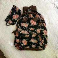 ราคา กระเป๋าเป้สะพายหลังสีดำลายดอกกุหลาบสวย tag jp vintage morikei แนะนำ (1733958454395832319)