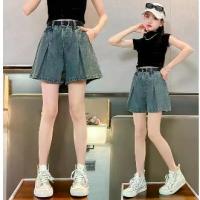 ราคา Korean Style High Waisted Jeans Shorts for Women. Fashion Streetwear Medium Length (1734135623988643080)