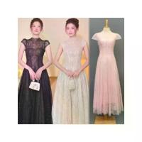 ราคา D2 งานป้าย Luxe Dress ชุดเดรสยาวแขนเต่อผ้าลูกไม้ทอลาย สำหรับผู้หญิง เสื้อผ้าแฟชั่นผู้หญิง ไซส์ S-XL (1734346753771996472)