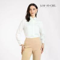 ราคา LOF-FI-CIEL Woman's shirt Silk Satin Long sleeve White เสื้อเชิ้ตผู้หญิง ซิล ซาติน ปกเชิ้ต แขนยาว สีขาว F9XVWH (1734379638190736688)