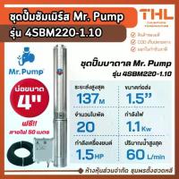 ราคา Mr. Pump ชุดปั๊มบาดาล รุ่น 4SBM220-1.10 บ่อ 4 นิ้ว กำลัง 1.5 แรงม้า 20 ใบพัด ชุดปั๊มซัมเมิร์ส (1733438405038802297)