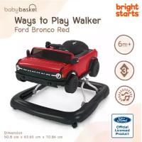 ราคา Bright Starts Ways to Play Walker - Ford Bronco รถหัดเดิน ขาไถ เล่นได้ถึง 4 in 1 จาก Ford (1729674100565969578)