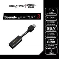 ราคา tiktoklavenderCREATIVE SOUND CARD Sound Blaster PLAY!3 External USB Sound Card ซาวด์การ์ดสำหรับดูหนัง ฟังเพลง เล่นเกมส์ (1734372283374143086)