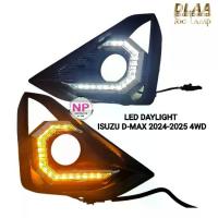 ราคา ฝาครอบไฟตัดหมอก LED Daylight DRL ISUZU D-MAX DMAX 2024 2025 V- CROSS HI-LANDER ตัวยกสูง ไฟเลี้ยววิ่ง (1733937647621342551)
