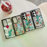 ราคา Cooperate with CASETiFY, cute little green acrylic stickers that are shy, compatible with Samsung Galaxy S25 Ultra S25 S24 S23 Plus phone cases, anti-slip and drop-proof protective cases. (17329769983