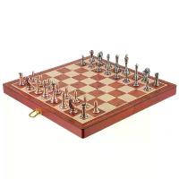 ราคา ชุดหมากรุกสากลไม้rosewood(ตัวzinc alloy) Gold Knight Wooden Chess Set 6 (1734134149987927611)