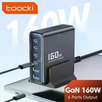 ราคา อะแดปเตอร์ไฟฟ้า GaN, Toocki, 160W, ที่ชาร์จเร็ว, USB Type C, ที่ชาร์จเดสก์ท็อป, 4C2A, หกพอร์ต, รองรับ PD4.0 และ QC3.0, อะแดปเตอร์สถานีชาร์จแบบตั้งโต๊ะ, สำหรับโทรศัพท์, แล็ปท็อปและแท็บเล็ต (17321487809