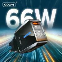 ราคา QOOVI 66W 6A Fast Charger Quick Charge 4.0 Wall Adapter Fast Charging Android For iPhone iPad Xiaomi Samsung Huawei OPPO VIVO QC 4.0 USB Charger Head UK Plug (1734441073186014668)