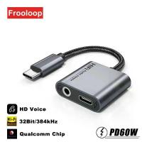 ราคา 60W USB Type C To 3.5 MM Jack Adapter USB-C 3 5 Earphone Converter Digital DAC Decoding Audio OTG HiFi Car AUX Cablenew (1733838237729785479)