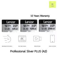 ราคา Lexar Professional Silver PLUS microSDXC UHS-I V30 A2 64GB 128GB 256GB SD CARD sdcard micro sd microsd 4K memory card (1733610179916629294)