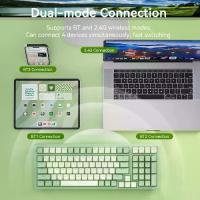 ราคา BOW G102D Dual-mode Mechanical Keyboard 2.4G USB BT Wireless Anti-ghosting 100 Keys Ergonomic Gaming Keyboard for Laptop Desktop (1733551640989631925)