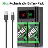 ราคา 2x6240mWh Rechargeable Batteries Pack, Xbox Rechargeable Battery Pack for Xbox One/Xbox Series X | S Xbox One S/Xbox One X/Xbox One Elite Controller (1733035870579427010)