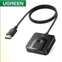 ราคา UGREEN รุ่น 70607 HDMI Switch 4K 60Hz HDMI 2.0 Splitter Switcher 2 in 1 Out/1 in 2 Out, Bi-Directional HDMI Box ยาว 1M. COD (1732795221494695756)