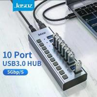ราคา Jasoz USB 3.0 HUB 7/10 Port Splitter On/Off Switch With 12V Power Support Charging For Computer (1733737200792930065)