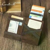 ราคา ติดต่อของแท้หนัง Magic กระเป๋าสตางค์ผู้ชาย RFID บัตรเครดิตโลหะ Slim Pop Up Minimalist กระเป๋าสตางค์ผู้ชายเงินกระเป๋า [COD] (1733819405827409121)