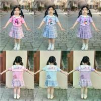 ราคา ชุดเซ็ทเด็กผู้หญิง สกรีนลายSoda pop หน้าหลัง เสื้อปกทหารเรือ กระโปรงอัดพลีท (1734213995348460944)