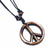 ราคา 1PC Retro Handmade สัญลักษณ์สันติภาพสร้อยคอจี้เชือกยาวชาติพันธุ์เครื่องประดับ (1734276400620602786)