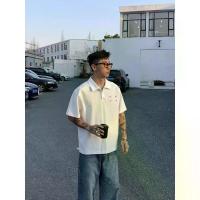 ราคา Summer American retro style men's Polo shirt, loose and casual, heavy-duty, high-end feel, turn-down collar, short-sleeved T-shirt, versatile trendy top (1734384640737575941)