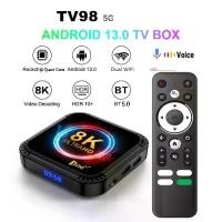 ราคา TV98 Smart TV Box Android 13 Box 4GB 64GB Quad Core 8K HD 4G 5G Dual Wifi BT 5.0 Voice Media Player Set Top Box (1730760234642410192)
