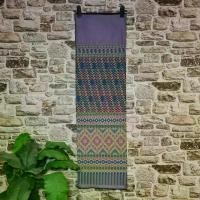 ราคา 2025265 ผ้าฝ้าย, ผ้าไทย, ผ้าใสร่ง, ผ้าทอทั้งชิ้น, E-pattern, สีม่วง (1732872817226057258)