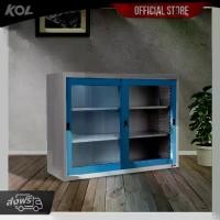 ราคา [จัดส่งพร้อมติดตั้งฟรี] KOL ตู้เหล็กบานเลื่อนกระจก4 ฟุต พร้อม 2 แผ่นชั้นปรับระดับได้และกุญแจ **ออก E-tax ได้** (1730274066763844040)