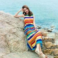 ราคา Beach Dress Bohemian Long Dress Sanya Beach Vacation Plus Size Loose Super Fairy Big Hem Bali Dress (1734179914820978256)