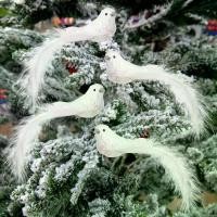 ราคา 6/12 Artificial Christmas simulation flock pigeons with clamps, white feather Christmas tree decoration wreath arranSynthetic Gemstoneent supplies, party wedding decoration DIY c (1733464620975949577)