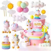 ราคา JeVenis Luxury Unicorn Cake Topper & Party Favors - Rainbow Birthday Decoration for Girl (1733905999935145260)