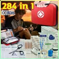 ราคา ส่งฟรี 284 ชิ้นFirst Aid Kit กระเป๋าพยาบาล กระเป๋าปฐมพยาบาล พร้อมอุปกรณ์ ชุดปฐมพยาบาลเบื้องต้น ปฐมพยาบาล ชุดทำแผลพกพา (1733812193372964432)