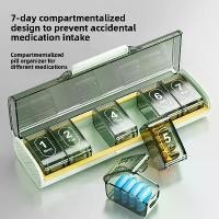 ราคา ตลับยาแบบพกพาPill Box B4 ตลับใส่ยารายสัปดาห์ พร้อมกล่องสำหรับพกพาEase&Care พร้อมส่ง] ตลับยาพกพา 7 วัน กล่องใส่ยา 7 ช่อง ขนาดเล็ก กันน้ำ กันชื้น ป้องกันแสง กล่องยาเจ็ดวันต่อสัปดาห (1733531135438980955)
