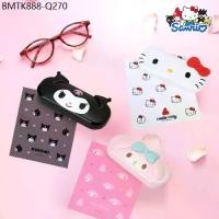 ราคา กล่องแว่นตา Sanrio รุ่น Face-Shaped ของแท้จากญี่ปุ่น (Hard Case) มาพร้อมผ้าเช็ดแว่นลายเข้าชุดกัน (1734419864247961324)