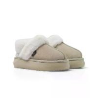 ราคา Rockfish รองเท้าเปิดส้น CLOUDY FLATFORM FUR SLINGBACK - BUTTER (1734279164543993602)