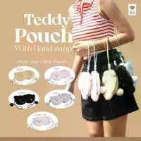 ราคา ส่งฟรี Teddy House : Fluffy Pouch with Hand Strap กระเป๋า หน้าหมี กระเป๋าสตางค์คล้องมือ ขนFluffy สุดนิ่ม (1733444013530514912)
