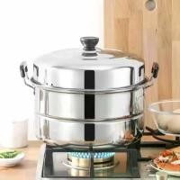 ราคา นึ่งสแตนเลสบ้าน Double Layer Steamer ลิ้นชักนึ่งขนมปังนึ่งหลายชั้นนึ่งปลาเตาแก๊สเตาแม่เหล็กไฟฟ้าสากล (1732740366818444342)