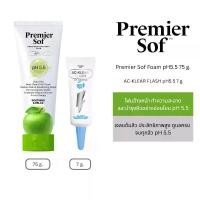 ราคา เซ็ตคู่ โฟมล้างหน้า Premier Sof Foam pH5.5 (75G) + เจลแต้มสิว PREMIER SOF AC-KLEAR FLASH ANTI-ACNE SERUM pH5.5 (7G) (1734339873339376803)